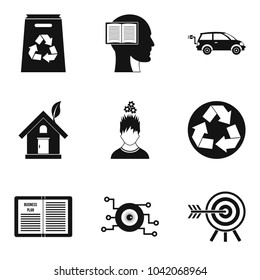Conception icons set. Outline set of 9 conception vector icons for web isolated on white background
