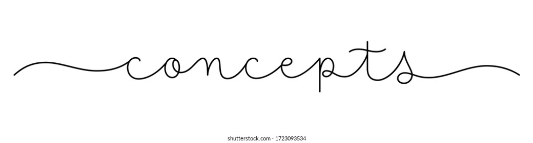 CONCEPTS black vector monoline calligraphy banner with swashes