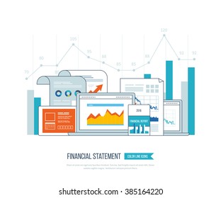 Concepts For Business Analysis, Financial Statement, Consulting, Teamwork, Project Management. Training Courses For Investment. Investment Growth. Financial Strategy And Report. Online Education.