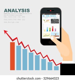 Concepts for business planning and accounting, analysis, audit, project management, marketing, research in flat design style.