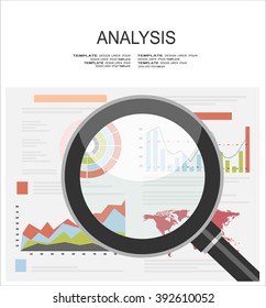 Concepts for business planning and accounting, analysis, audit, project management, marketing, research in flat design style.