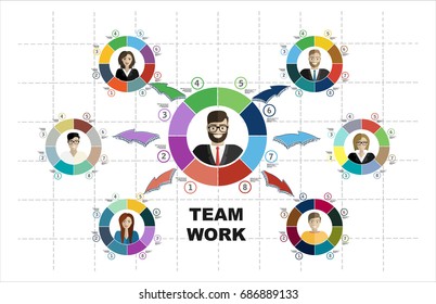  Concepts For Business Planning And Accounting, Analysis, Audit, Team Work, Project Management, Marketing. Modern Design Idea And Concept Illustration Business - Infographic Template