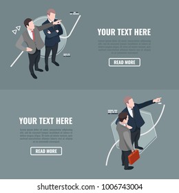 Concepts for business teamwork. Solution and innovation analysis and , consulting, project management, financial report and strategy team . Vector illustration in flat style