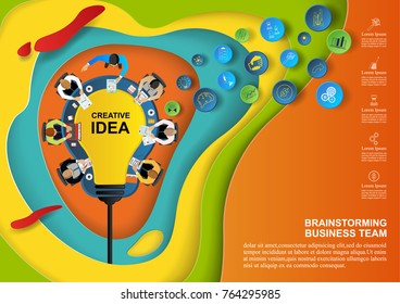 Concepts for business teamwork.solution and innovation analysis and , consulting, project management, financial report and strategy team . vector illustration.