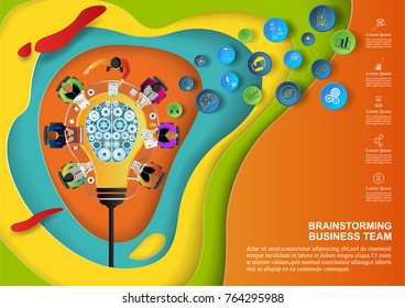 Concepts for business teamwork.solution and innovation analysis and , consulting, project management, financial report and strategy team . vector illustration.