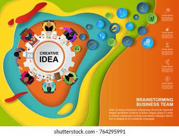 Concepts for business teamwork.solution and innovation analysis and , consulting, project management, financial report and strategy team . vector illustration.
