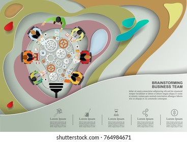 Concepts for business teamwork.solution and innovation analysis and , consulting, project management, financial report and strategy team . vector illustration.