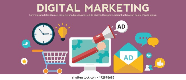 Concepts for digital marketing, advertising, social media, web and mobile apps and services, e-commerce, SEM. Concepts for website banners and printed materials