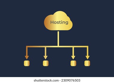 concepts of hosting and cloud computing networks. It includes a collection of outline symbols representing these concepts. The symbols are editable and presented in vector format, hosting, global data