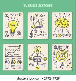 Concepts of idea. Sketches for business. Vector illustration 