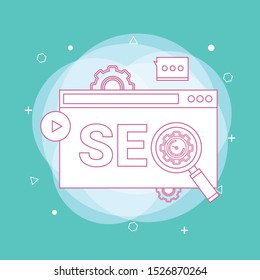 Concepts for search engine optimization and web analytics elements. Concept of line icon