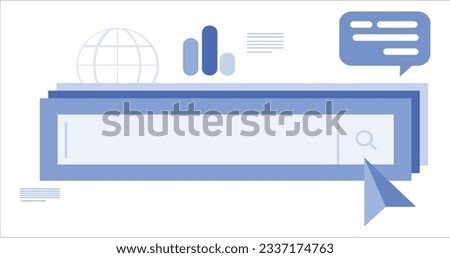 concepts for search engine optimization and web analytics elements. Mobile app. Internet search bar. An isolated search engine. Information search system. Vector illustration. 2128