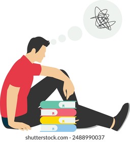 concepts of support for those under pressure, young people in a state of depression, confused situation, support is an opportunity and opportunity, flat vector illustration on a white background.