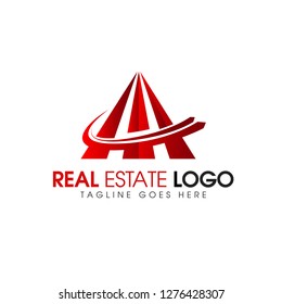 concepts of triangle and arrow designs, industrial abstract logo and construction, vector logo template design illustrations, modern technology media logo