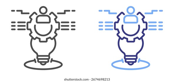 Conceptos de hoja de iconos de dos colores