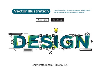 concepts of words design. vector illustration concept for website, banners and mobile website