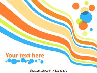 Conceptual abstract background with curvy colored stripes