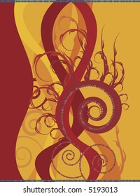 Conceptual abstract background of waves of Heat and Fire.