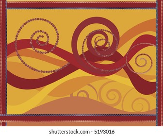 Conceptual abstract background of waves of Heat and Fire.