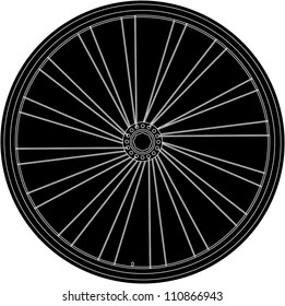 Conceptual abstract bike wheel