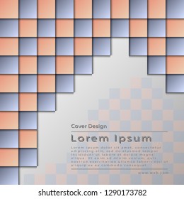 Conceptual abstract cover template. Brochure,flyer,presentation. Soft colors square