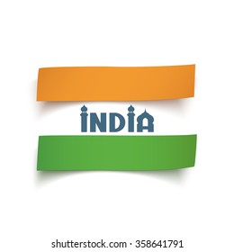 Conceptual abstract Indian flag. Vector illustration.
