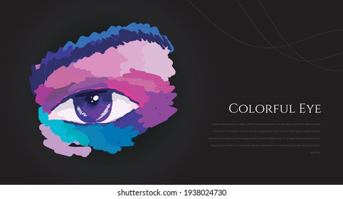 Conceptual abstract picture of the eye. multicolor abstract eye. 