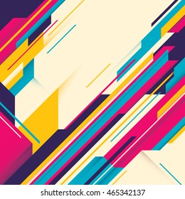 Conceptual abstract template in color. Vector illustration.