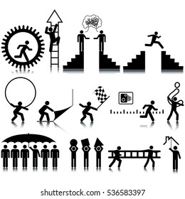 Conceptual Activities Info Graphic Resource Icon Set