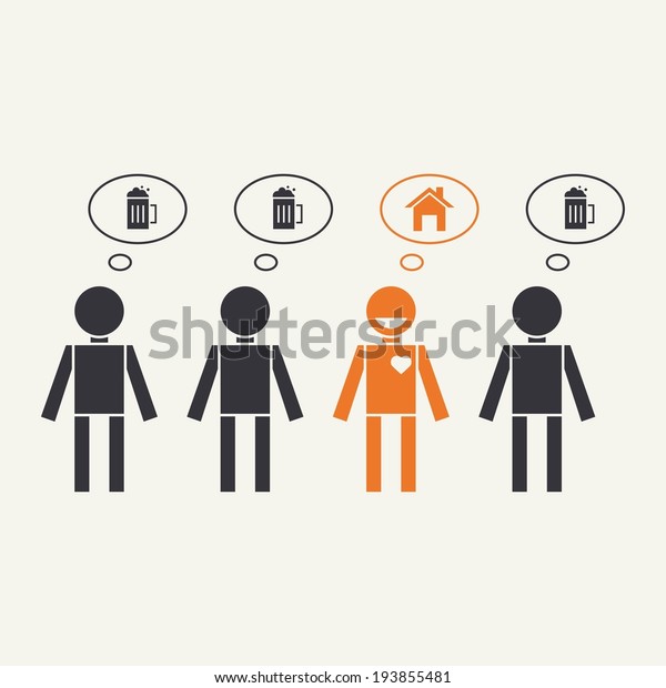 Download Conceptual Art Person Thinking Home Instead Stock Vector ...