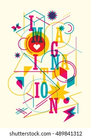 Conceptual artistic background in color. Vector illustration.