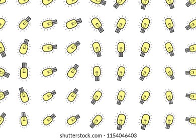 Conceptual background bulb for design catalog or texture. Vector artwork.