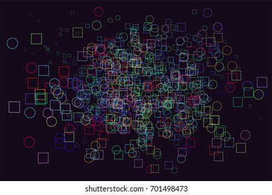 Conceptual background ellipse & square box pattern for design. Vector illustration graphic.