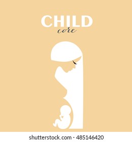 Conceptual background of the embryo. Vector Illustration