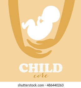 Conceptual background of the embryo. Vector Illustration