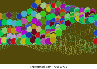 Conceptual background hexagon pattern for design. Vector illustration graphic.