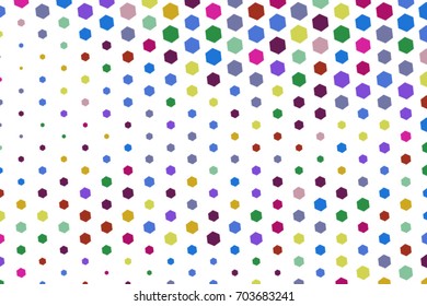 Conceptual background hexagon pattern for design. Style of mosaic or tile. Vector illustration graphic.