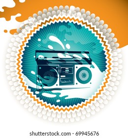 Conceptual background with modern stylized forms. Vector illustration.