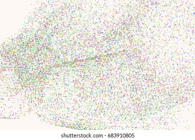 Conceptual background motion, particle or random pattern for design. Vector illustration graphic.