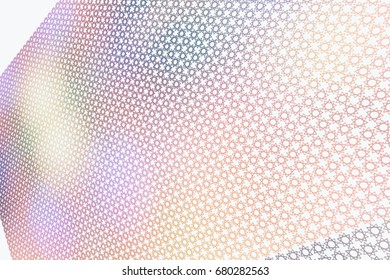 Conceptual background star pattern for design. 3D perspective view. Style of mosaic or tile. Vector illustration graphic.