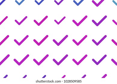 Conceptual background tick or cross mark, right or wrong sign for design catalog or texture. Cartoon style vector.