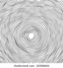 Conceptual background with tree-rings. Vector graphics.