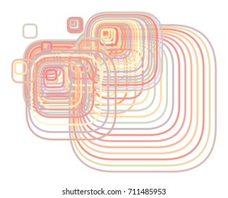 Conceptual background, for web page, graphic design, catalog or texture. Pattern of rounded rectangle. Vector illustration graphic.