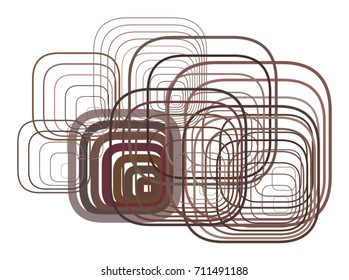 Conceptual background, for web page, graphic design, catalog or texture. Pattern of rounded rectangle. Vector illustration graphic.