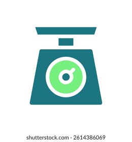 Conceptual Balance Scale Icon Flat Vector Design