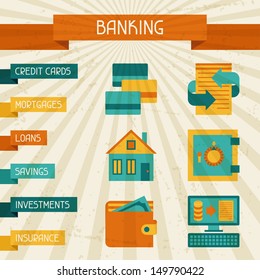 Conceptual banking and business background.