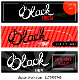 Conceptual banner set for Black Friday