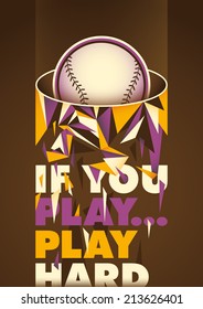 Conceptual baseball poster. Vector illustration.