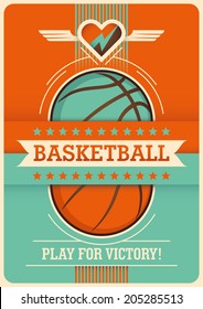 Conceptual basketball poster design. Vector illustration.