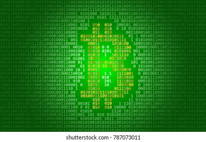 Conceptual Bitcoin Virtual Currency Symbol , Digital Currency , Black-green background Vector illustrations